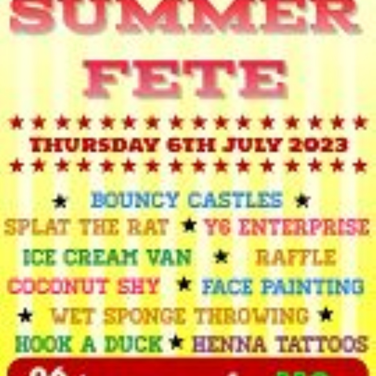 Gilbert Colvin Primary School Summer Fete Thursday 6th July